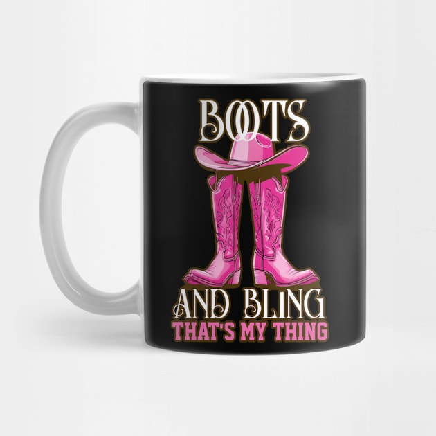 Country Cowgirl Pink Boots and Bling by CBV
